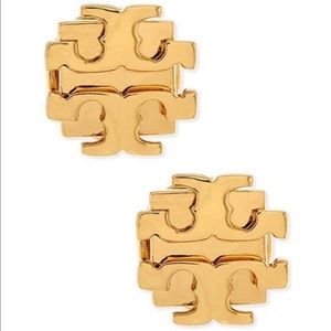 Tory Burch Logo Stud Earrings